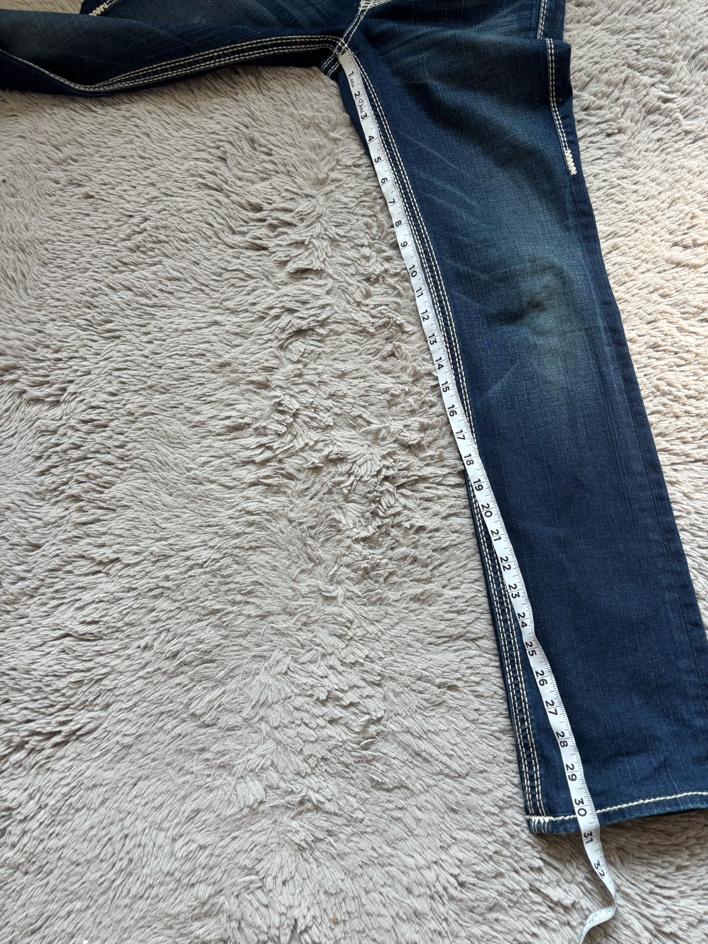 EUC True Religion Y2K Billi Big QT Boot Cut Jeans with White Stitching 26 - Picture 10 of 13